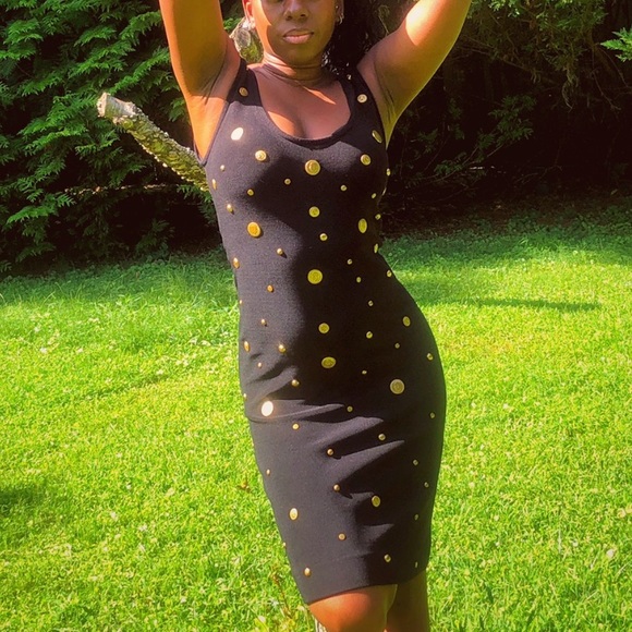 Vintage embellished Bodycon dress - Picture 3 of 6